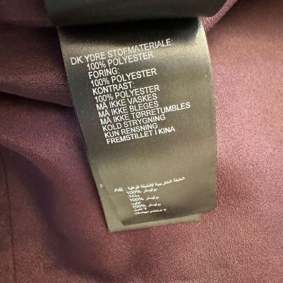 REISS Kaelin High Neck Shift Dress Berry Burgundy Size 8 - Picture 4 of 5